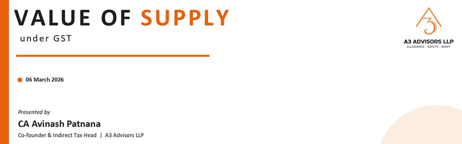 Value of supply – Section 15